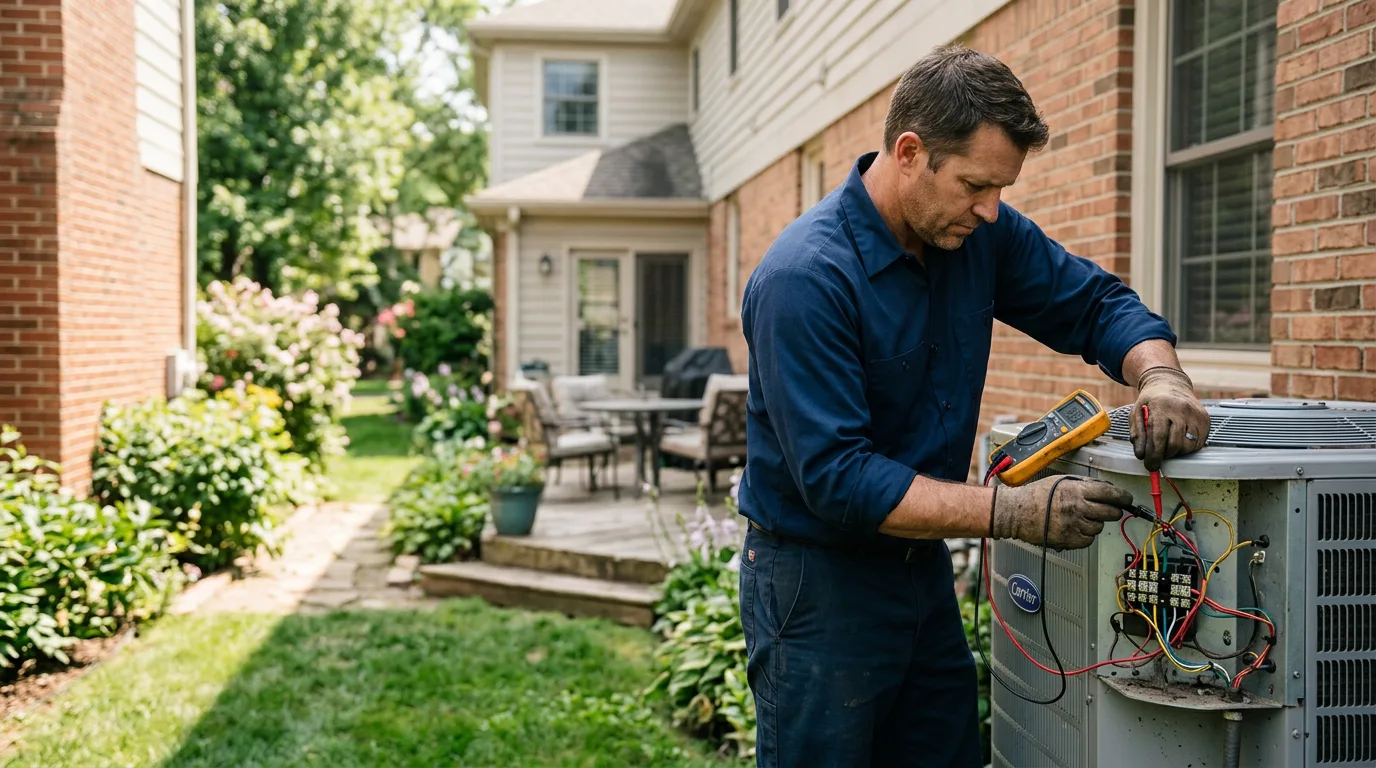 HVAC technician working near Goshen, CA